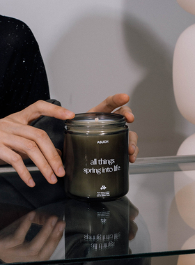 ASUCH 柑橘松木森林 万物丛生 无烟香薰蜡烛卧室清新助眠玻璃送礼