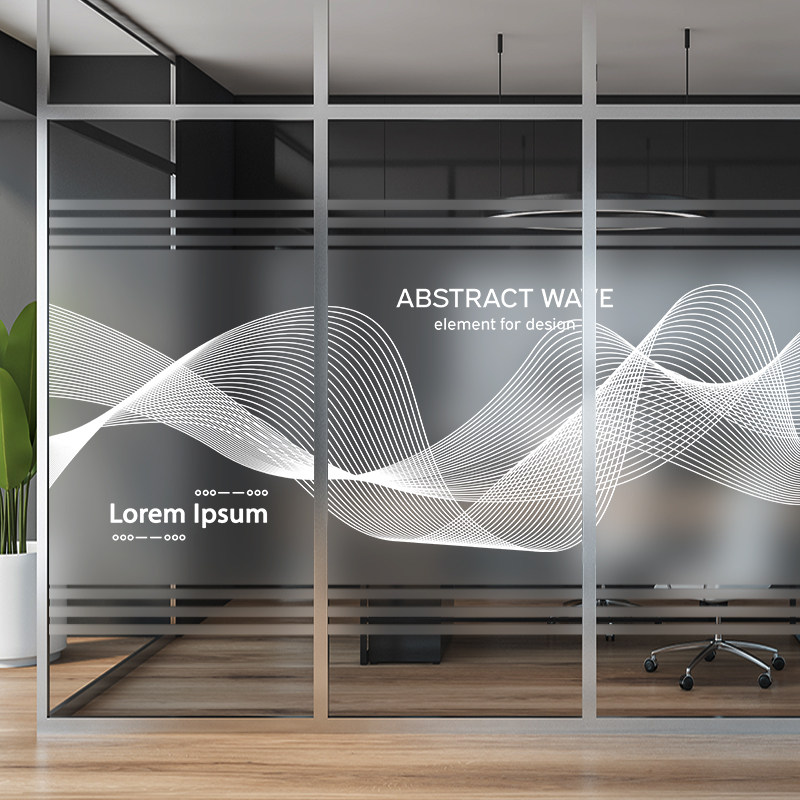 定制简约线条办公室磨砂玻璃贴膜会议室过道不透明玻璃门静电贴纸,家居饰品,玻璃膜/贴,淘宝优惠券,粉丝福利购,淘宝优惠卷