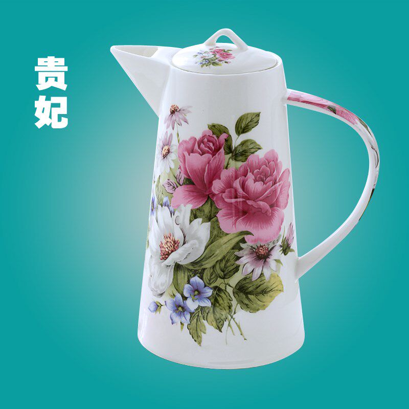 唐山骨瓷家用大容量冷水壶 韩式风格陶瓷凉水壶