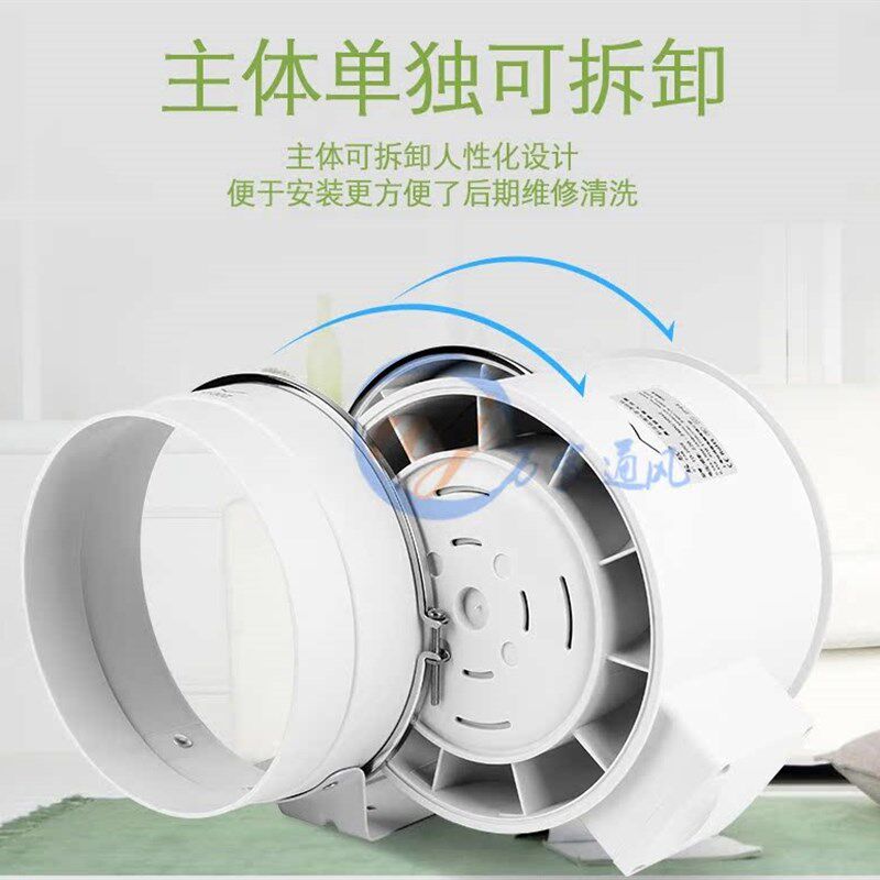 TNN管道风机5寸厨房强力排气扇圆形静音换气扇120工业锡焊抽风机