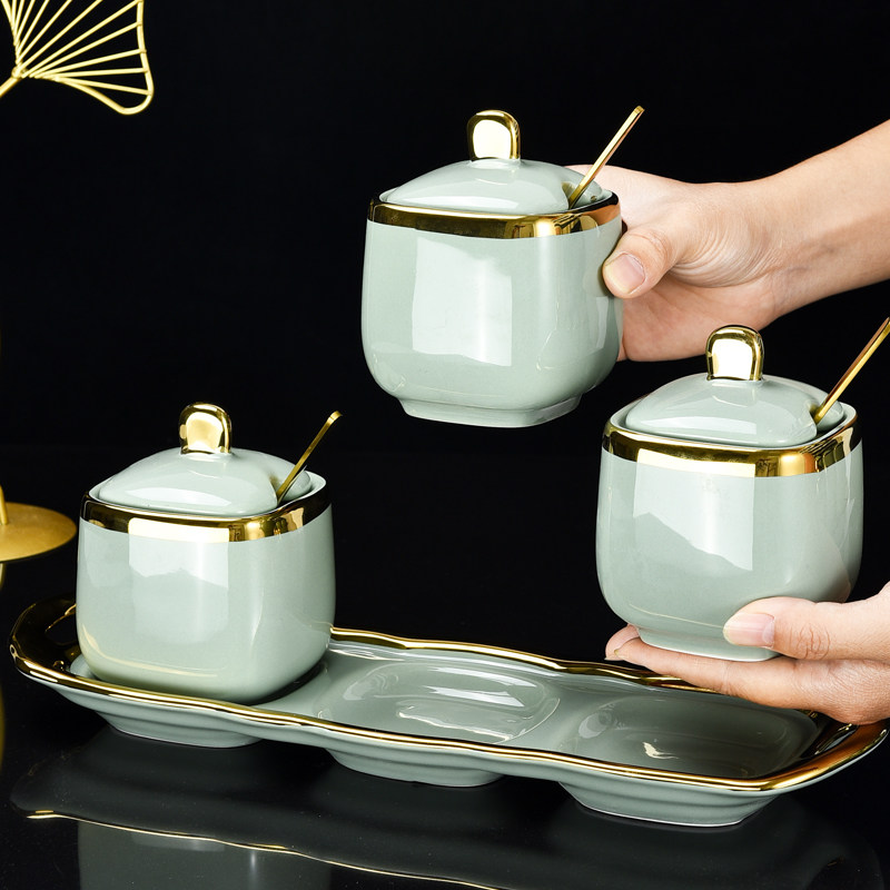 北欧盐味精调料罐调味盒陶瓷高端厨房用品家用辣椒油罐子组合套装,厨房/烹饪用具,调味瓶罐/调料研磨器,淘宝优惠券,粉丝福利购,淘宝优惠卷