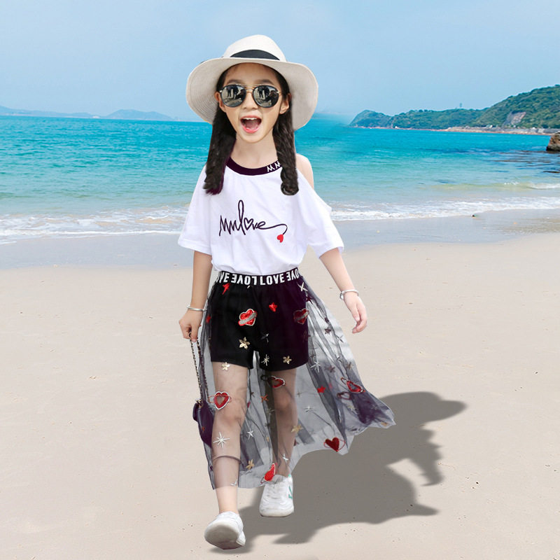 亲子装夏季一家三口四口母子时尚全家福套装母女海边沙滩长裙洋气