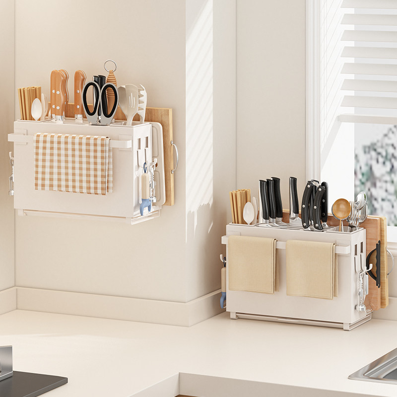 厨房置物架刀架台面多功能菜板筷子勺餐具剪刀沥水架放抹布架刀座,厨房/烹饪用具,刀架,淘宝优惠券,粉丝福利购,淘宝优惠卷