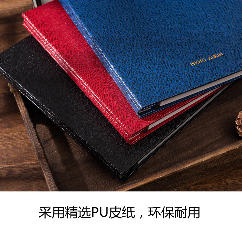 皮质相册diy手工纪念册复古粘贴式拍立得34567寸情侣家庭影集收纳