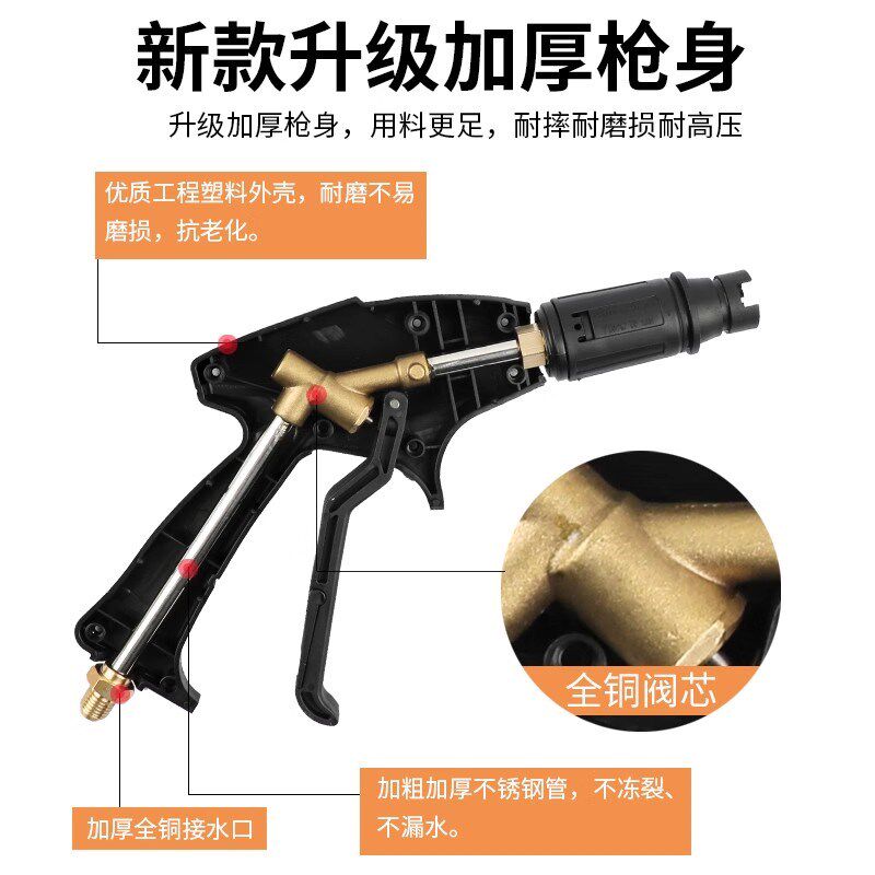 洗车机高压水枪抢头家用清洗机强力增压喷头配件2024型刷车泵神器