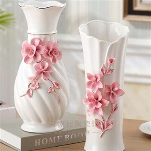 欧式陶瓷花瓶摆件花插装水富贵竹客厅电视柜餐桌婚庆乔迁礼品简约