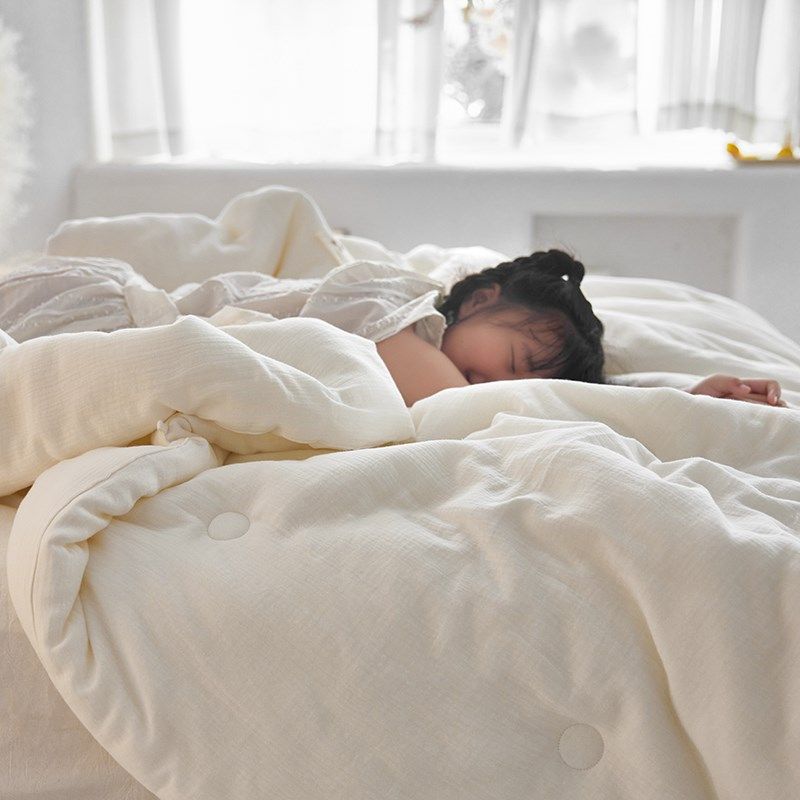 肥子妈2024秋冬A类全棉雾感纱蚕丝蛋白被春秋被子冬季被芯加厚,床上用品,化纤被,淘宝优惠券,粉丝福利购,淘宝优惠卷