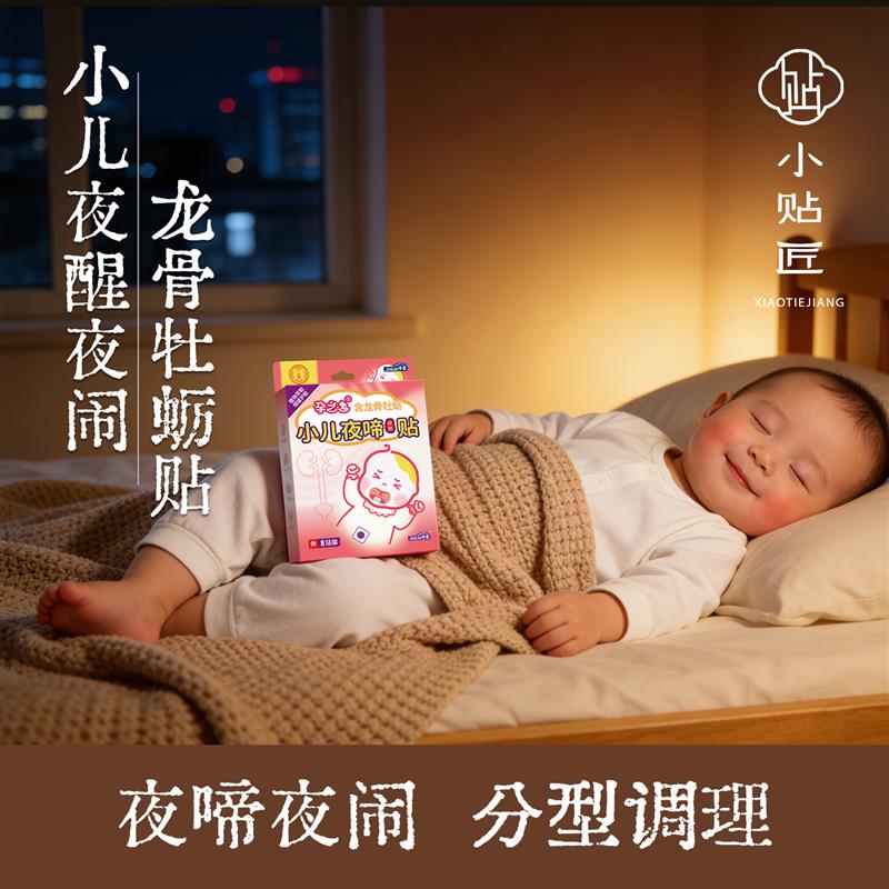 小儿夜啼静安贴频繁夜醒助睡眠婴儿零激素睡整觉哭闹贴二月闹神器