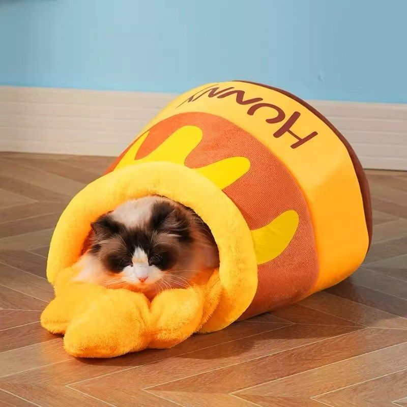 猫窝狗窝可爱蜜蜂罐子秋冬季保暖加厚半封闭睡觉睡袋帐篷宠物用品,宠物/宠物食品及用品,猫窝/屋/帐篷/沙发,淘宝优惠券,粉丝福利购,淘宝优惠卷