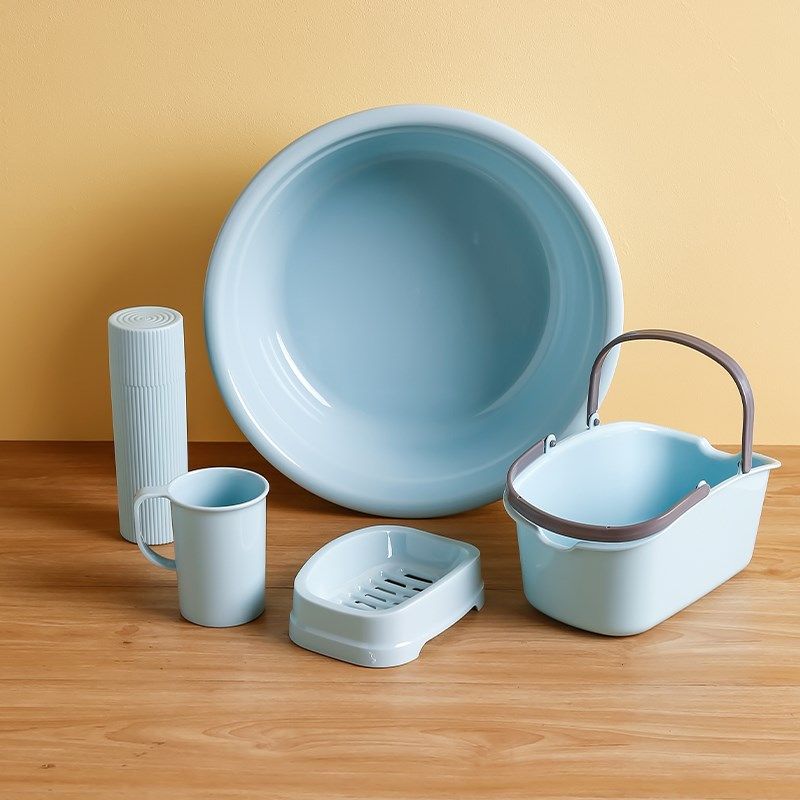 开学学生宿舍脸盆洗漱套装卫生间五件套洗脸盆漱口杯牙刷牙具盒,家庭/个人清洁工具,脸盆,淘宝优惠券,粉丝福利购,淘宝优惠卷