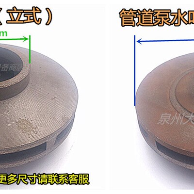 管道清水泵铸铁叶轮水叶立卧式0.5-1HP13-16.5-113.5增压水泵配件