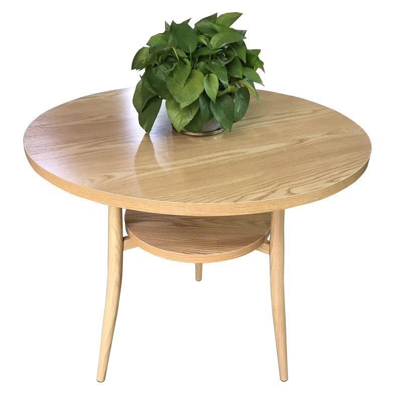 洽谈桌椅阳台接待会客奶茶店餐桌直径80906070CM双层小圆桌原木色,住宅家具,板木餐桌,淘宝优惠券,粉丝福利购,淘宝优惠卷