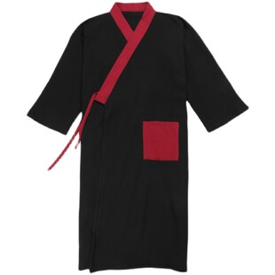 纯棉古风长袍汉服睡衣家居服睡袍复古浴衣禅服茶艺服僧服道袍 包邮