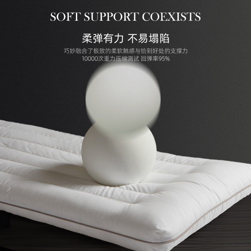 斯得福全棉双人长枕头1.5m儿童情侣长款一体长条枕头套和枕芯一套