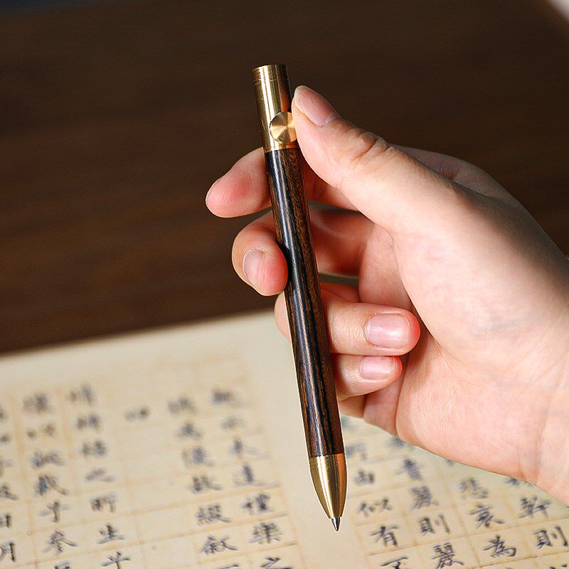 【西泠印社】机械师签字笔宝珠笔高档商务笔水性笔圆珠笔黄铜实木
