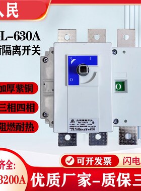 人民HGL-630A-1000A 紫铜柜内转换开关三级四级负荷隔离开关全新