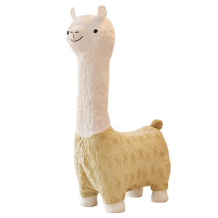 带轮子的羊驼凳子物坐凳板凳换鞋凳沙发凳创意儿童可拆洗生日礼物