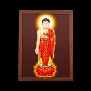 佛像挂画南无阿弥陀佛画像家用立体释迦牟尼佛画供奉相框摆台佛陀