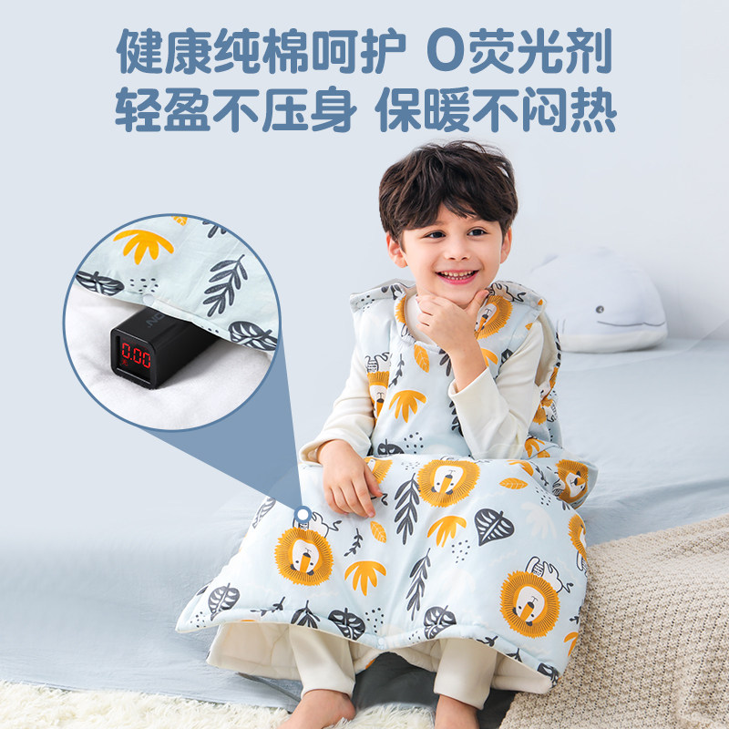 儿童睡袋春秋季薄款婴儿冬天背心四季通用款吊带宝宝中大童防踢被