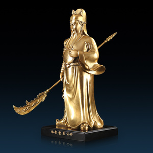 纯铜关公像铜像关二爷关羽武财神家居办公室摆件公司乔迁开业礼品