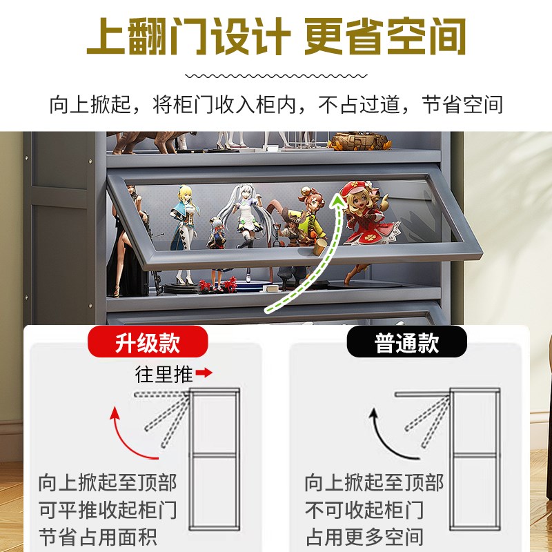 展示柜礼品货架防尘小型家用透明非玻璃柜收纳玩具展柜手办柜