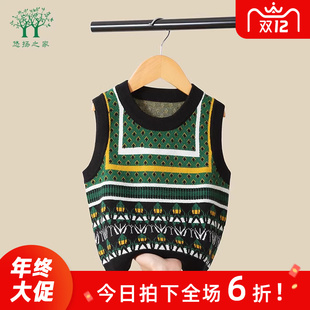 2023新款春秋女童毛衣背心婴儿儿童马甲背心毛线女宝宝春装小童针