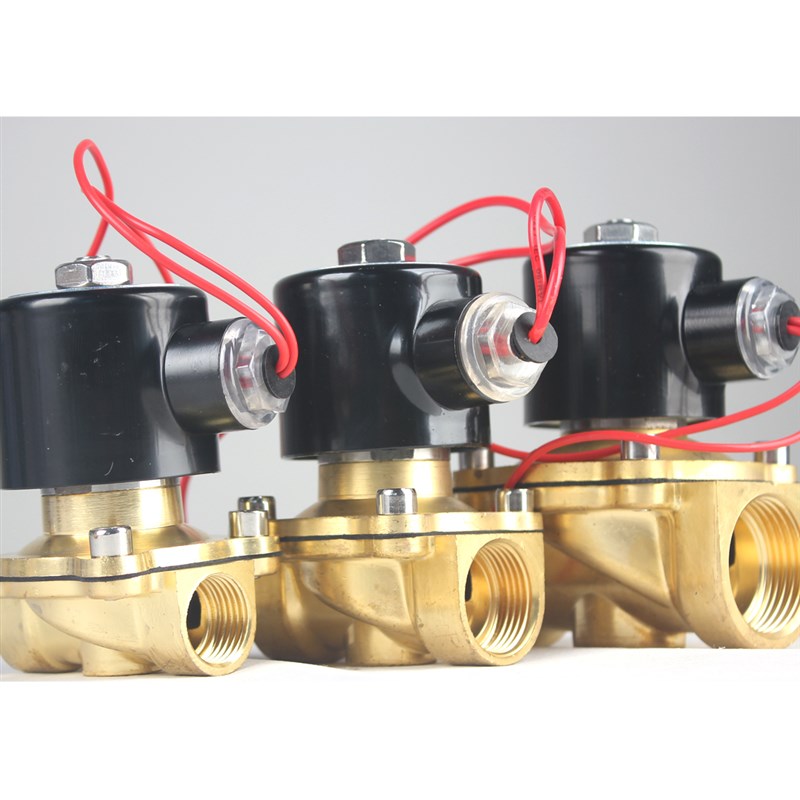 纯铜常闭进水电磁阀冲洗电磁阀气阀AC220V4分6分1寸2W-160-15配件