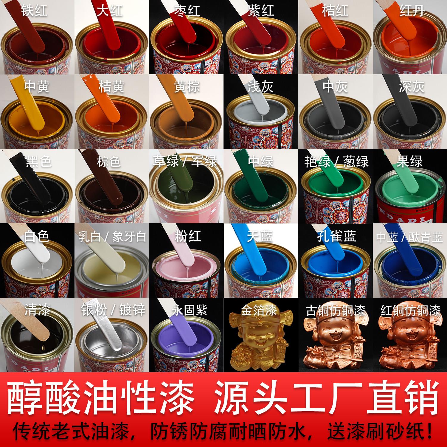 厂家直销 新大地牌 醇酸调和漆 防锈漆 金属漆 灰/铁红/黑 8kg