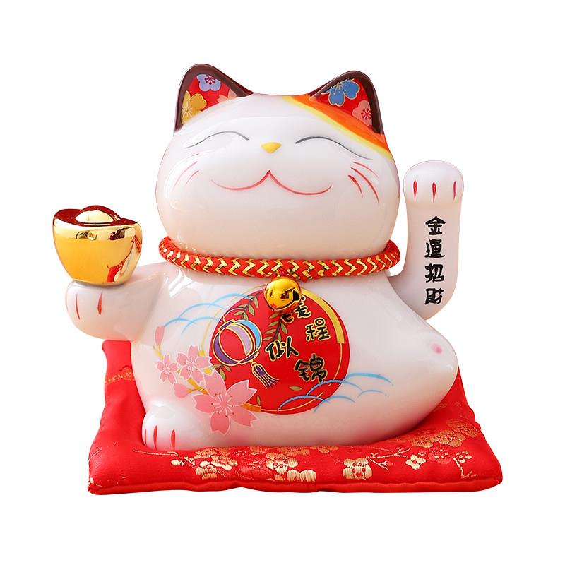 招财猫摆件开业电池摇摆手发财猫可爱电动招手闺蜜生日乔迁送礼品