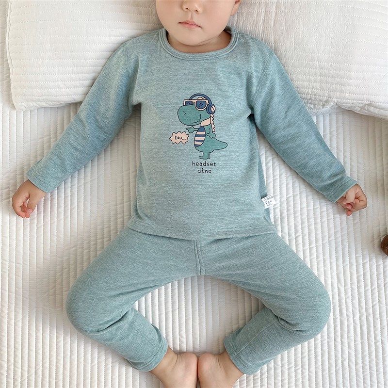 秋冬季儿童睡衣羊蚕丝德绒恐龙保暖内衣套装男童女童秋衣裤家居服,童装/婴儿装/亲子装,家居服套装,淘宝优惠券,粉丝福利购,淘宝优惠卷
