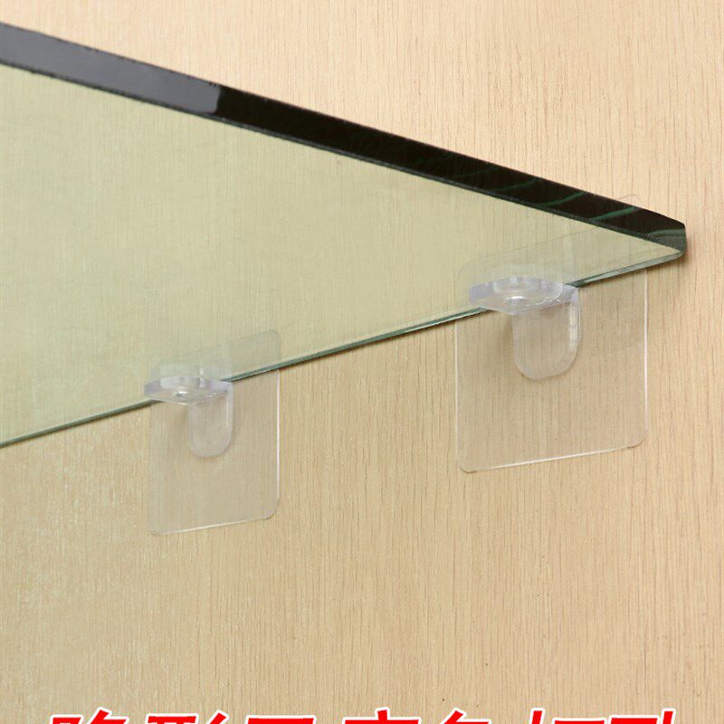 玻璃钉玻璃层板隔板托免打孔衣柜托扣脚支架支撑架七字托固定配件