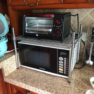 厨房置物架一层隔层架30CM高分层架碗架单层烤箱微波炉架子台面架