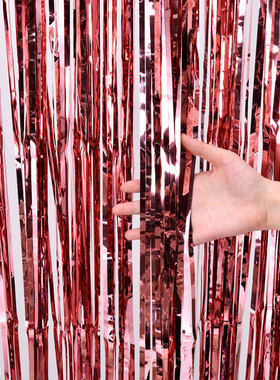 雨丝帘 万圣节门帘生日年会装饰彩带 舞台结婚庆典晚会拍照背景墙