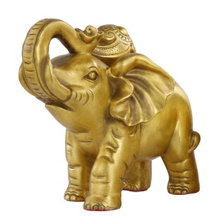 铜象摆件一对吸水大象摆件客厅酒柜家居乔迁办公室店铺装饰工艺