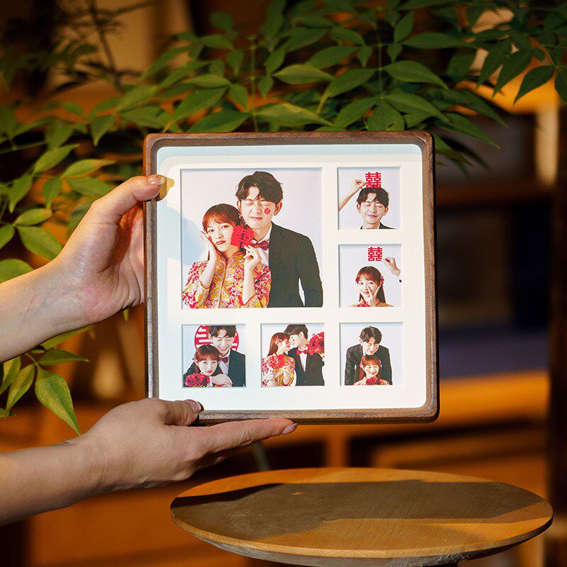 相框摆台宫格定制加打印照片创意结婚纪念高级感定制diy实木画框