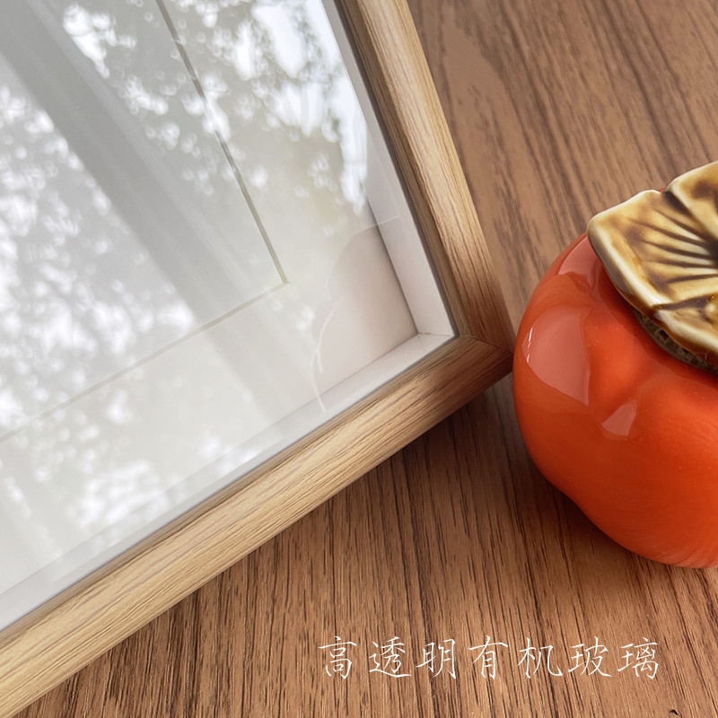 自己写周岁按脚印空白画框DIY书法实木相框摆件创意宝宝印泥礼物