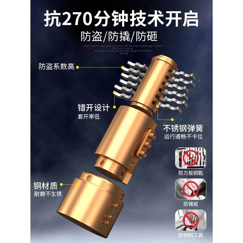 仓库链锁钢化玻璃链子锁小锁细超细大门锁加粗移门锁店铺骑行商铺