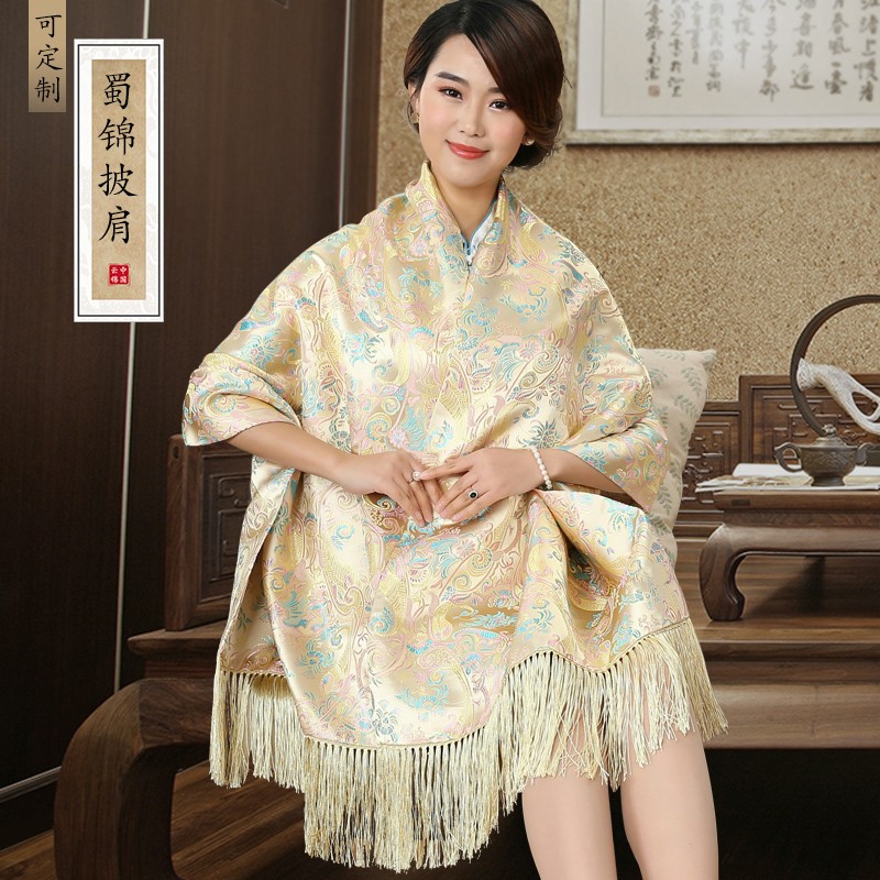 蜀锦工艺织锦披肩围巾女中国特色礼品送老外送妈妈文化纪念礼品