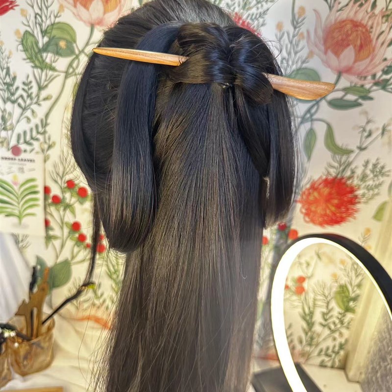 古风假发女整顶汉服假发明制女头套古代头发舞蹈造型万用古装发套