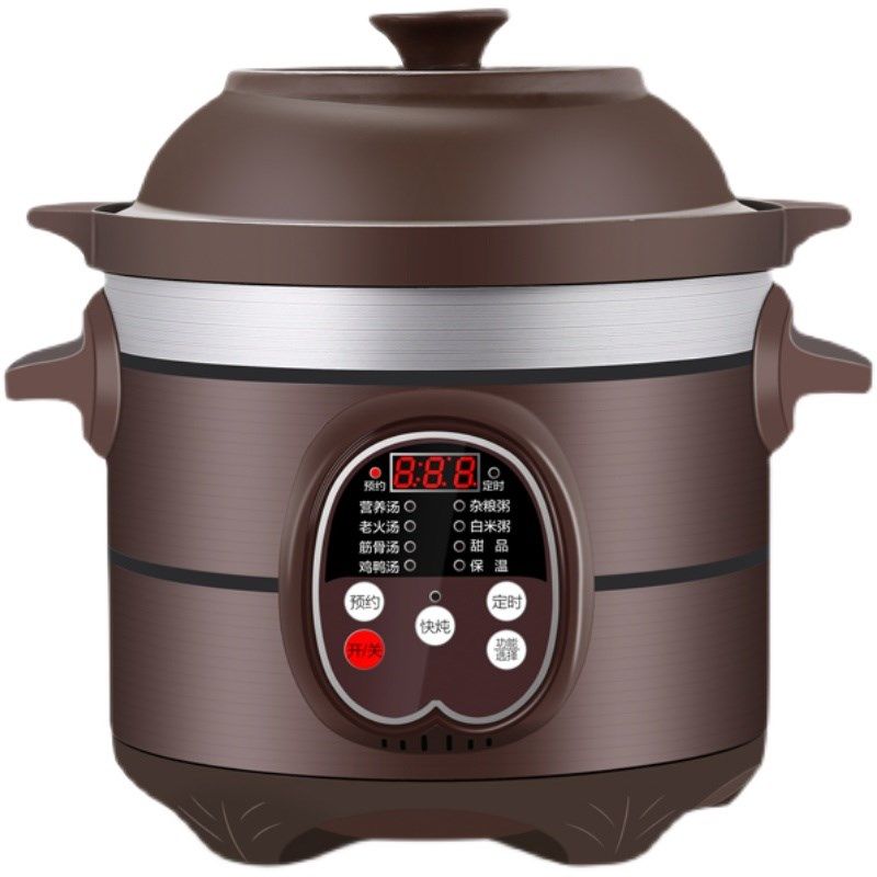快炖电炖锅砂锅家用煲汤锅全自动智能炖汤锅煲粥锅宝宝辅食紫砂锅