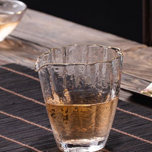 孟瀚水晶公道杯茶漏套装高档玻璃分茶器加厚耐热公杯日式锤纹茶海