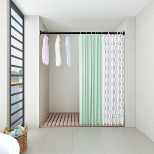 免打孔窗帘杆阳台伸缩杆单杆顶装免钉免安装卫生间浴帘杆卧室直杆