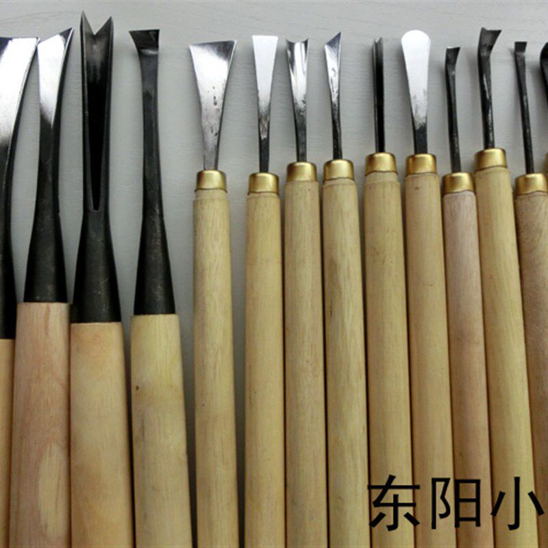 根雕工具(修光+打坯) 东阳雕刻刀根雕 木雕 套装 磨好16件包邮
