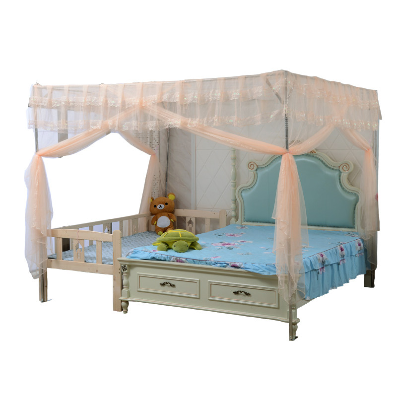 定做订制蚊帐拼接床亲子母加大加宽家用超大号特殊尺寸四柱三开门
