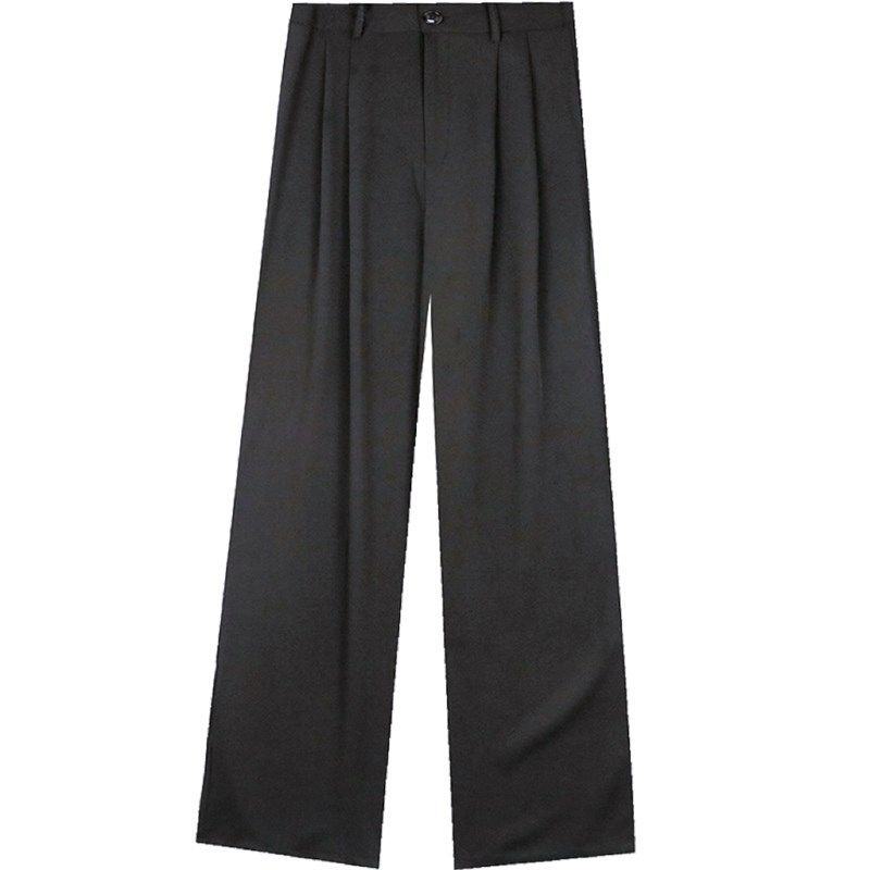 白色阔腿裤女小个子春秋大码胖mm高腰垂感窄版裤子直筒拖地西装裤,女装/女士精品,休闲裤,淘宝优惠券,粉丝福利购,淘宝优惠卷