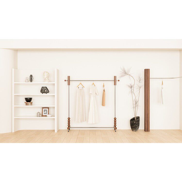 服装店落地衣架不锈钢正挂可移动货架高端衣服陈列架女装店展示架
