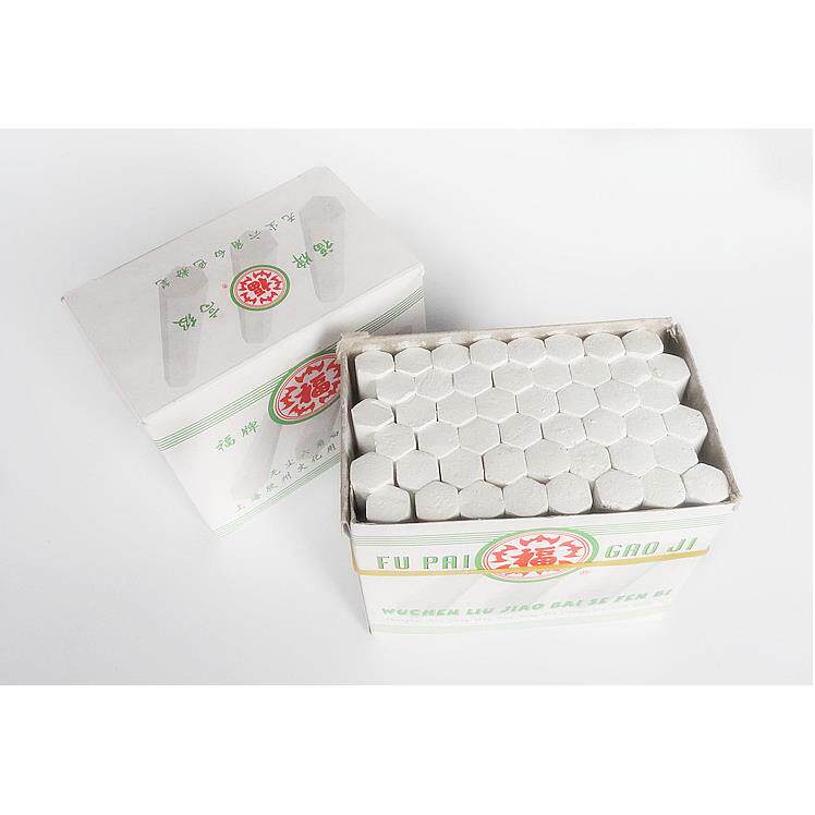包邮上海福牌粉笔白色彩色儿童黑板报家用白粉笔六角粉笔50盒装