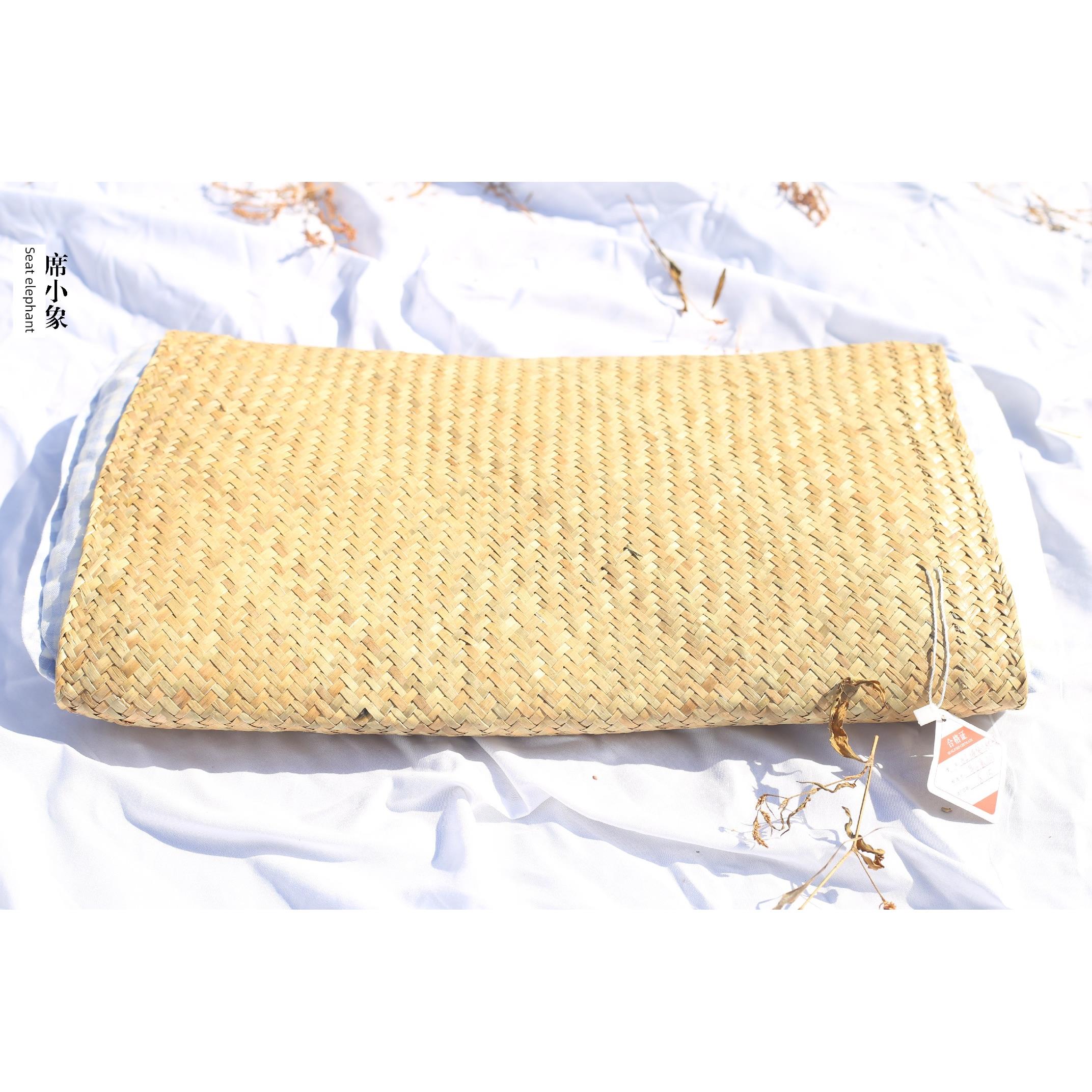 儿童枕套纯手工蒲草编织 婴幼儿天然枕席 U型枕乳胶枕记忆枕枕套