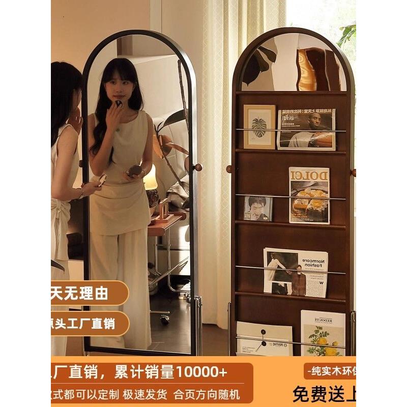 采购产品屏幕实木藤条全长镜子,家庭卧室落地镜子,可拆卸配件镜