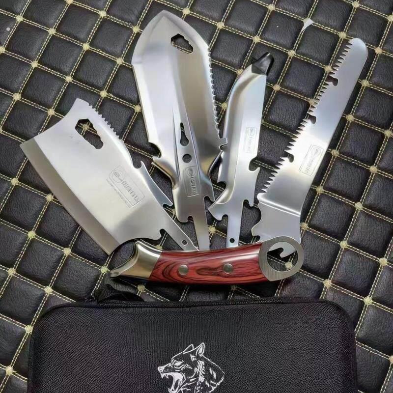 新款户外多用露营工具四件套园艺工具铲子锯子组合